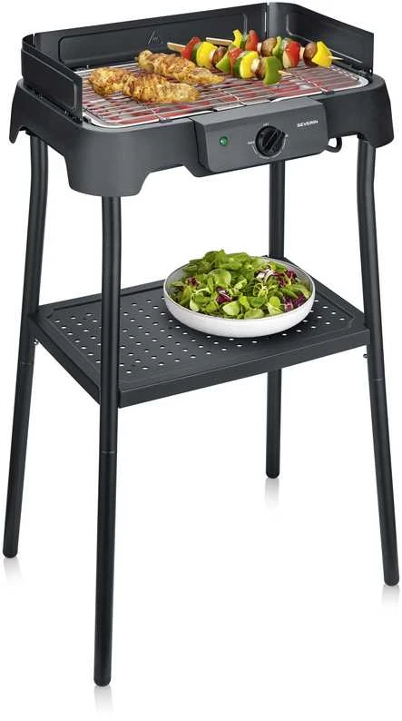 Severin SEVERIN PG 8594 Elektrinis grilius BBQ ze stojakiem 2000W ruszt plieno
