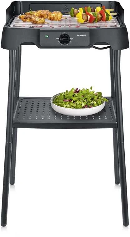 Severin SEVERIN PG 8594 Elektrinis grilius BBQ ze stojakiem 2000W ruszt plieno