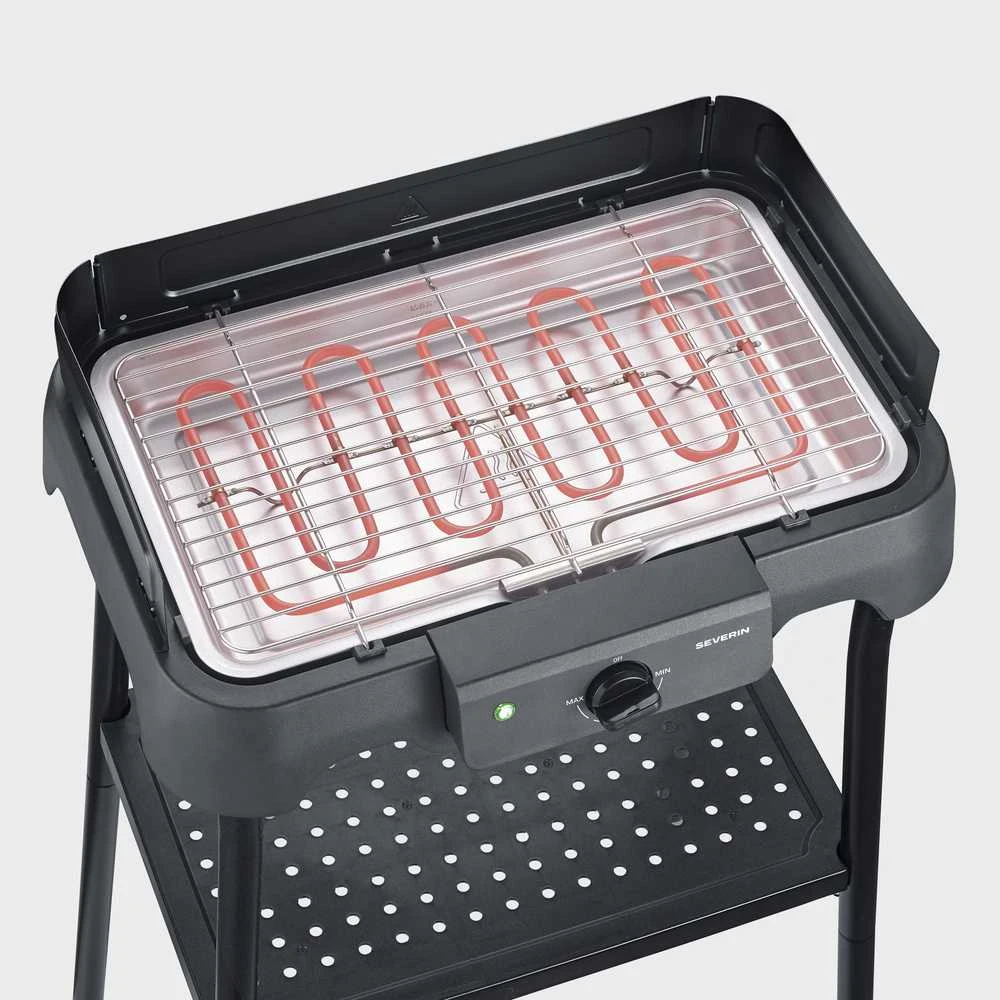 Severin SEVERIN PG 8594 Elektrinis grilius BBQ ze stojakiem 2000W ruszt plieno