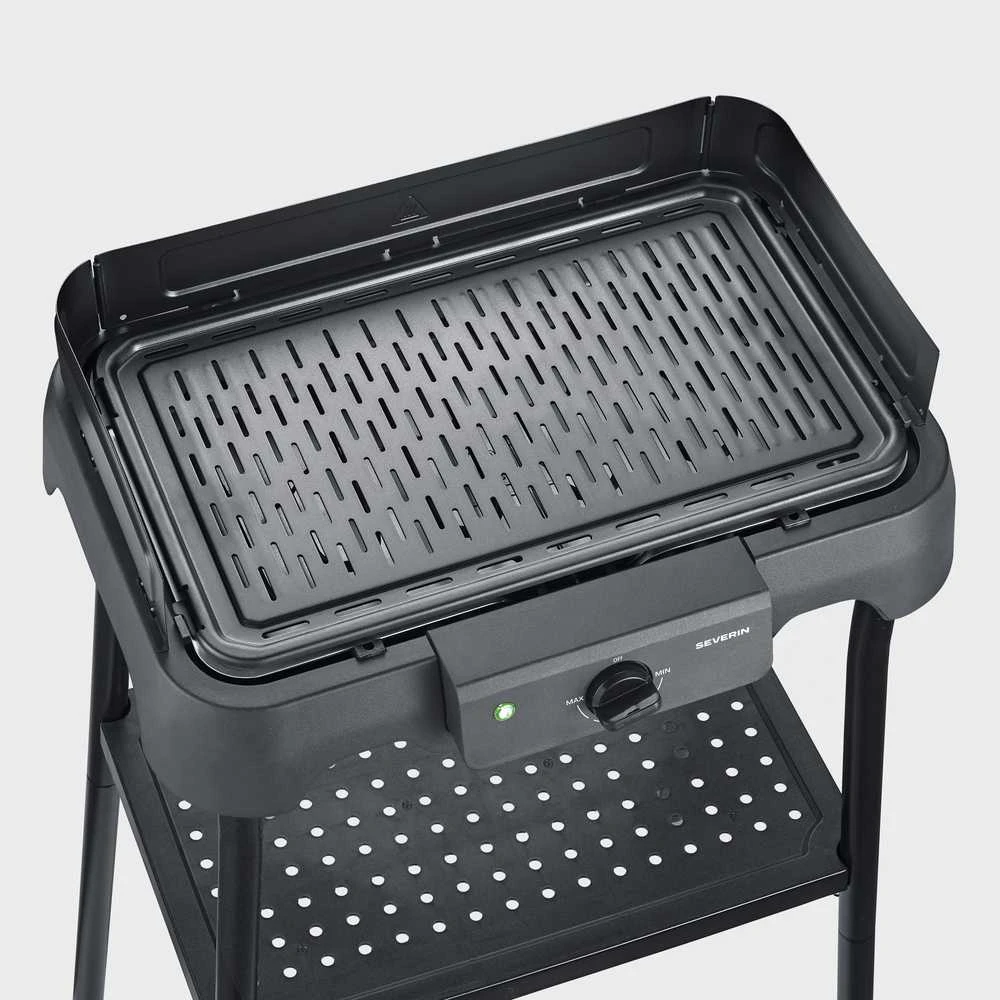 Severin SEVERIN PG 8596 Elektrinis grilius kepsninė su stovu 2000W aliuminio plokštė