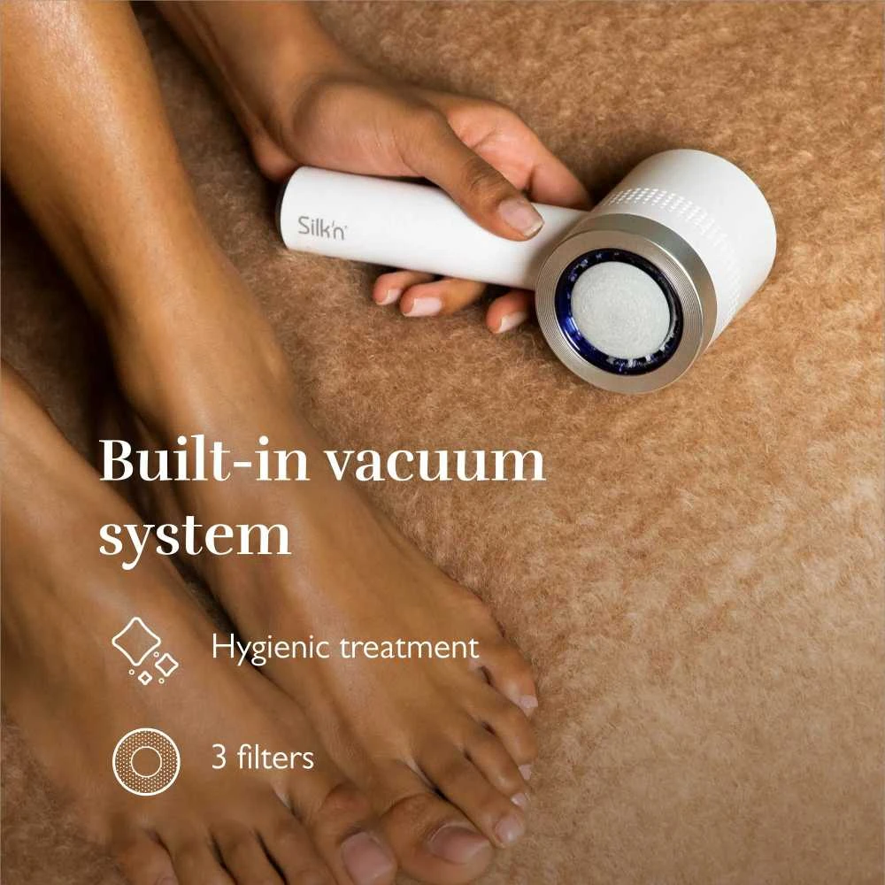„Silk'n VacuPedi“ elektrinis nuospaudų valiklis su įmontuotu vakuumu (sidabrinis)
