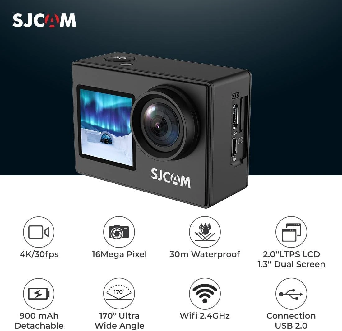 Veiksmo kamera SJCAM SJ4000 dvigubo ekrano