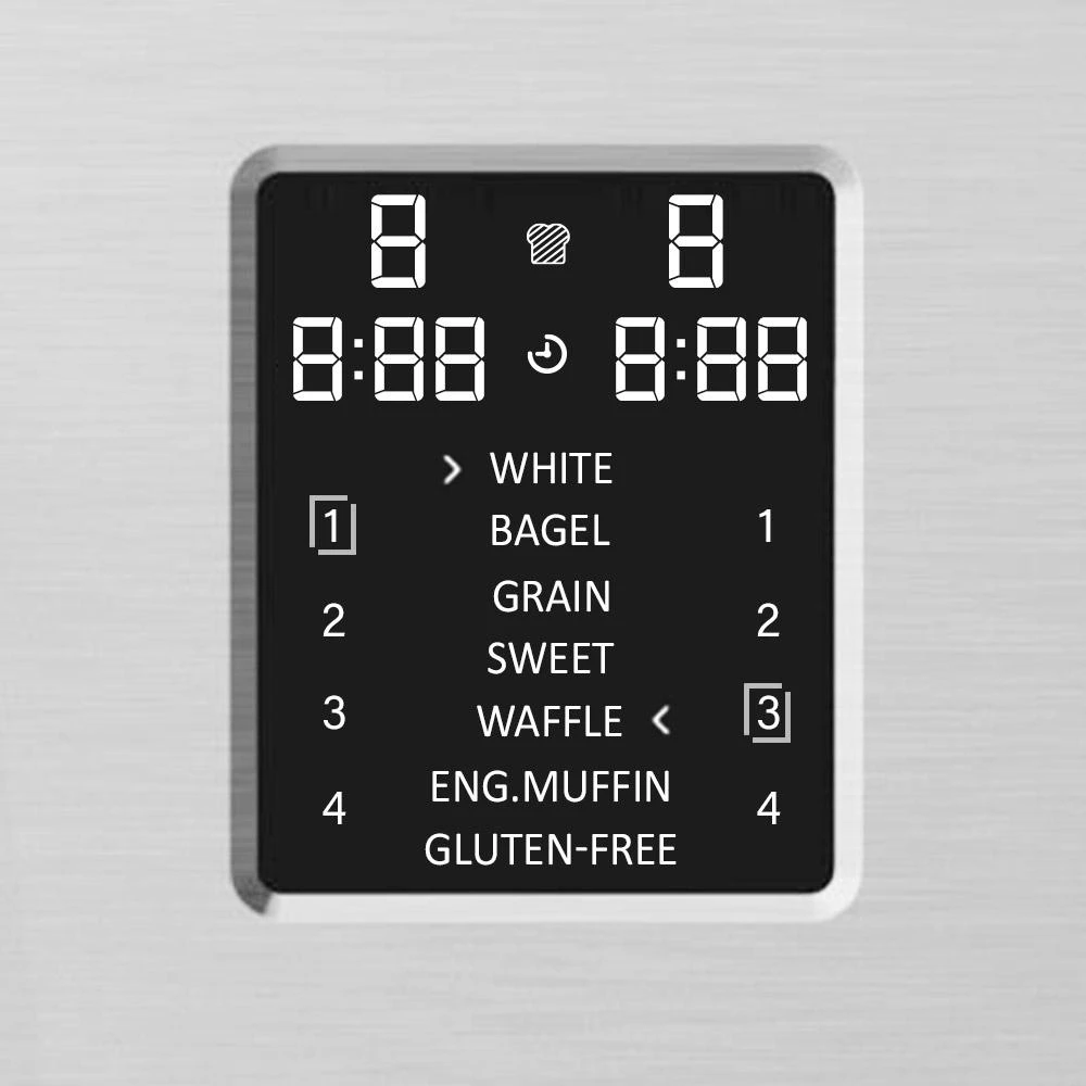 Skrudintuvas Gastroback Gastroback Design Digital 4S, 4 slice(s), Nerūdijantis plienas, Mygtukai, LCD, CE, 1900 W