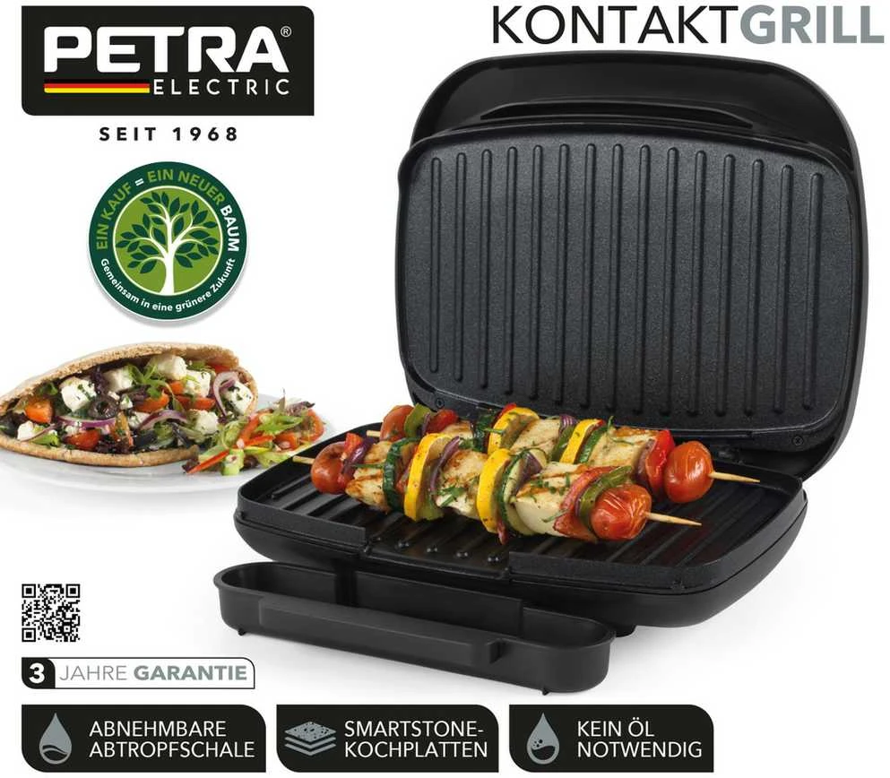 Petra PT4366MBLKVDE Health grill juodas