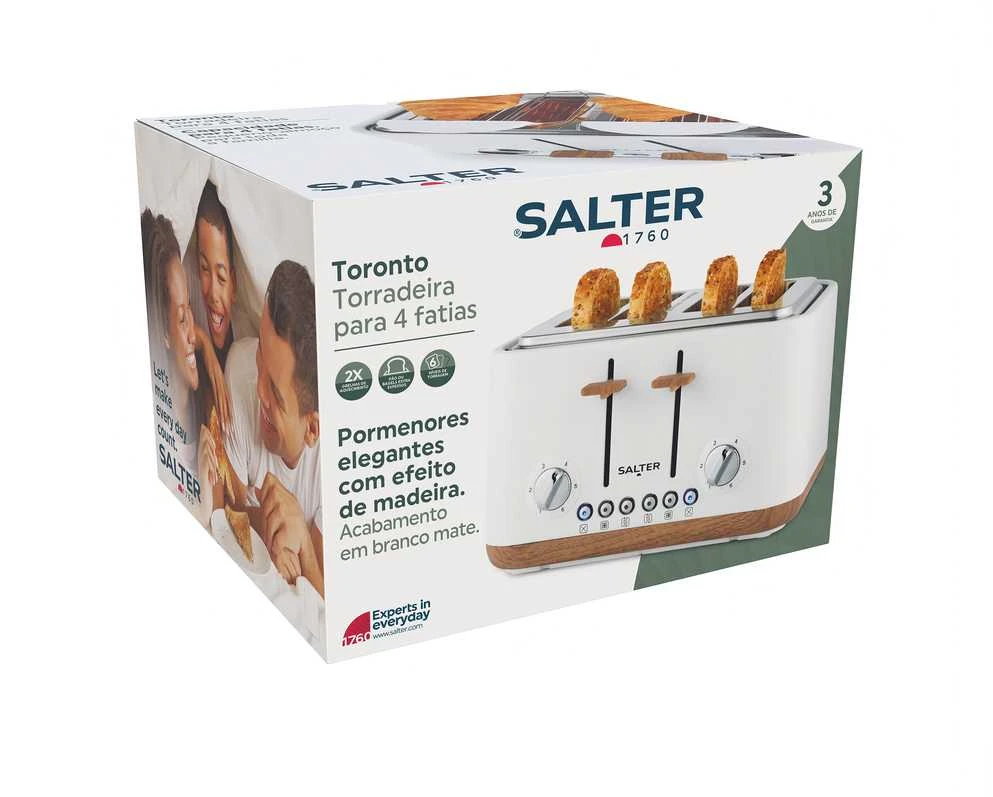 Salter EK5823WHTVDE Toronto 4 riekelių skrudintuvas