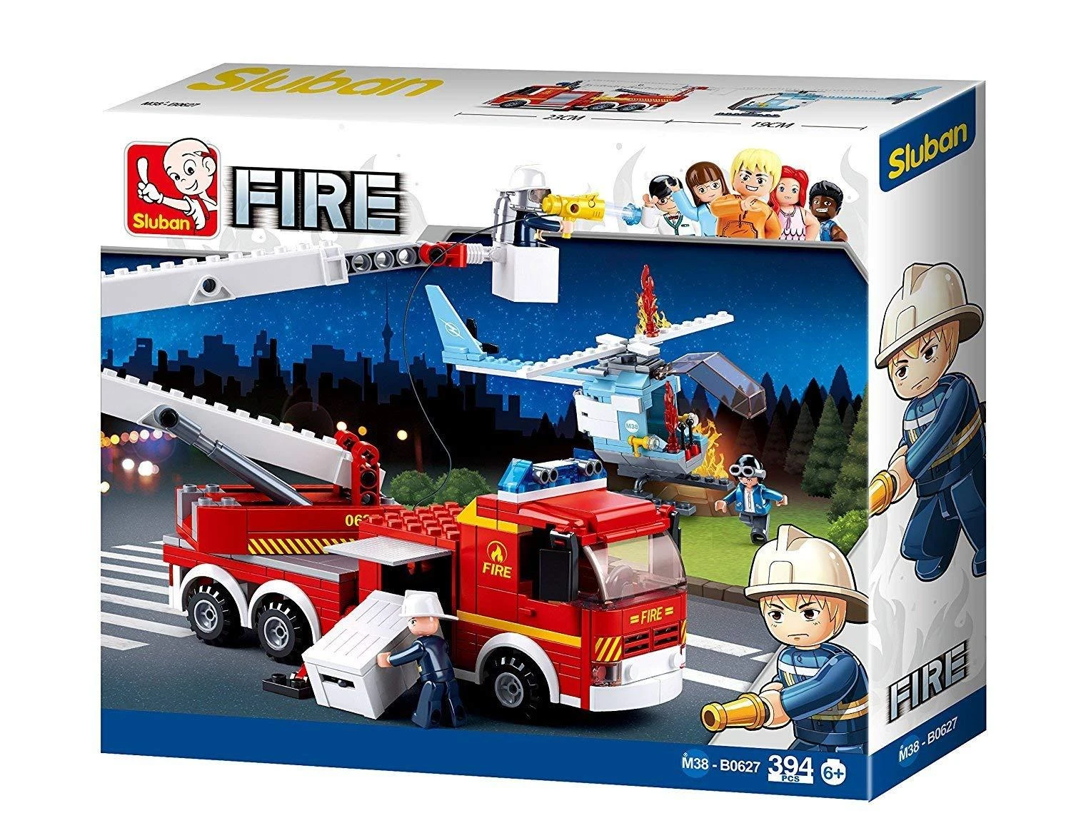 SLUBAN Ugniagesių sunkvežimis su helikopteriu (394PCS), M38-B0627