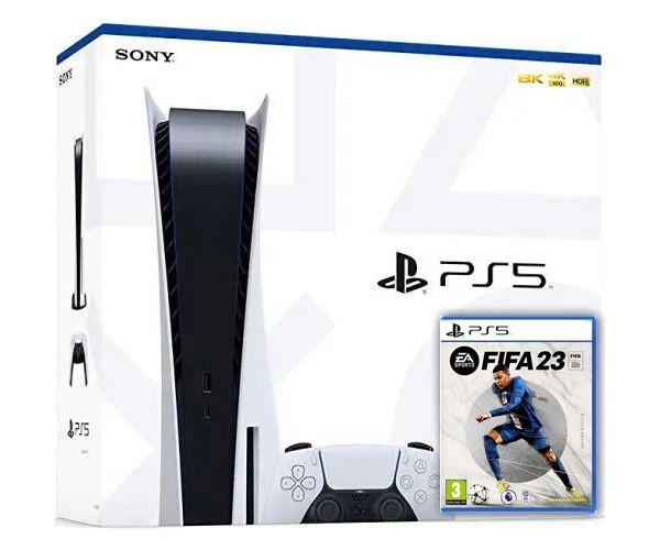 Sony Playstation 5 825GB BluRay (PS5) baltas + FIFA23, žema kaina