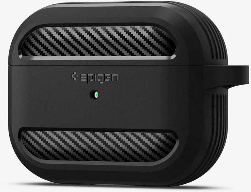 „Spigen Rugged Armor“ apsauginis dėklas, skirtas „AirPods Pro“, juodas