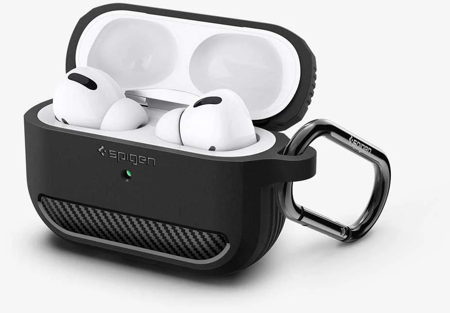 „Spigen Rugged Armor“ apsauginis dėklas, skirtas „AirPods Pro“, juodas