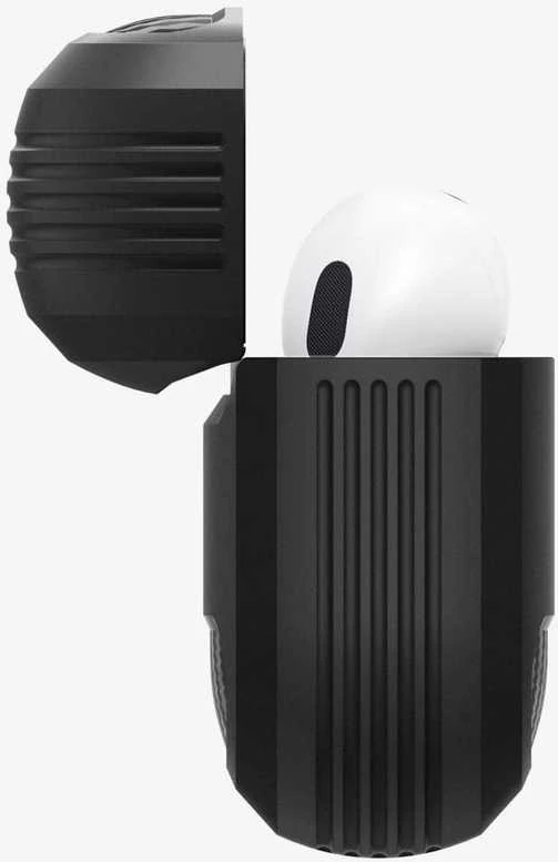„Spigen Rugged Armor“ apsauginis dėklas, skirtas „AirPods Pro“, juodas