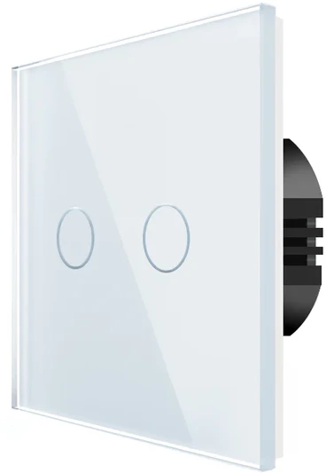 Spring Touch Switch Spring Two gang, one way touch switch (baltas, glass) (WIFI), modelis ...