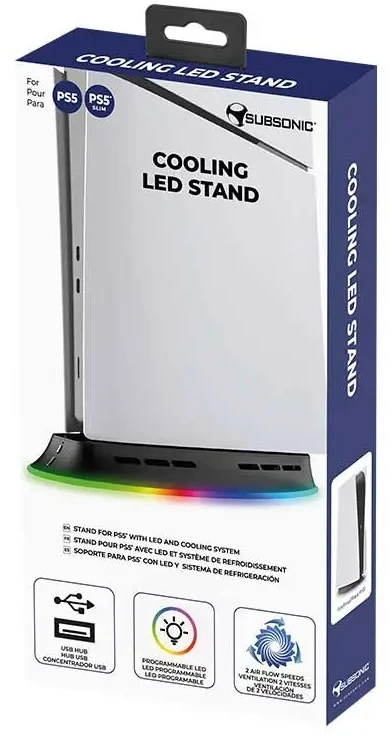 Subsonic Ikigarsinio aušinimo LED stovas – PS5/PS5 plonas