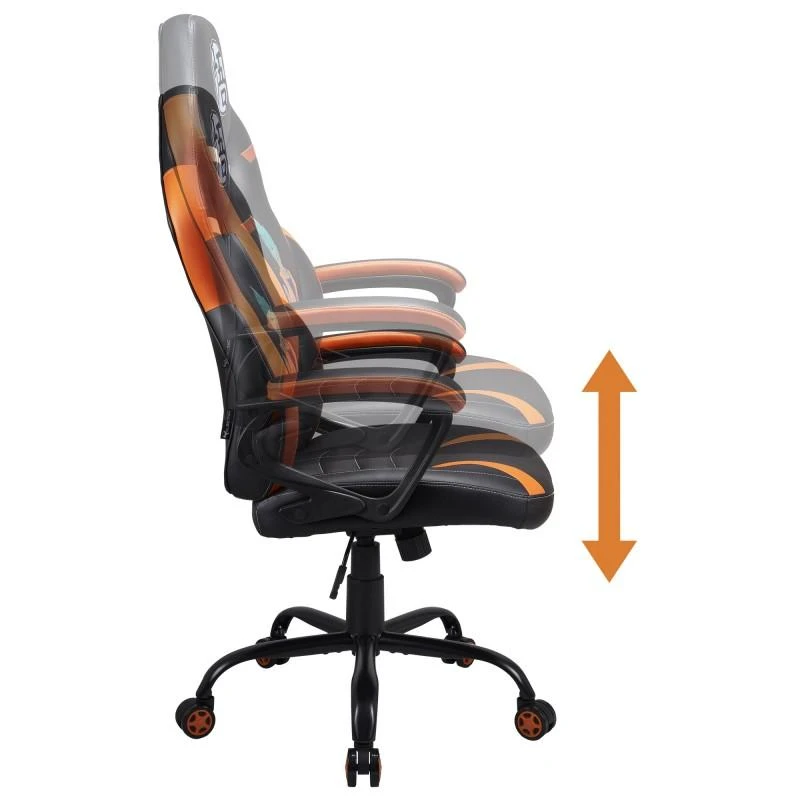Subsonic kėdė Subsonic SA5573-D4 žaidimų kėdė žaidimų kėdė paminkštinta minkšta sėdynė juoda, oranžinė