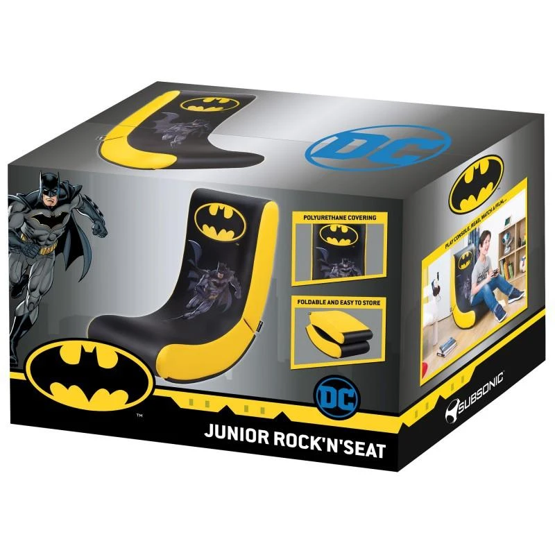 Žaidimų kėdė Subsonic Junior Batman, juoda