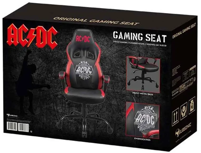 Originali „Subsonic“ žaidimų sėdynė AC/DC