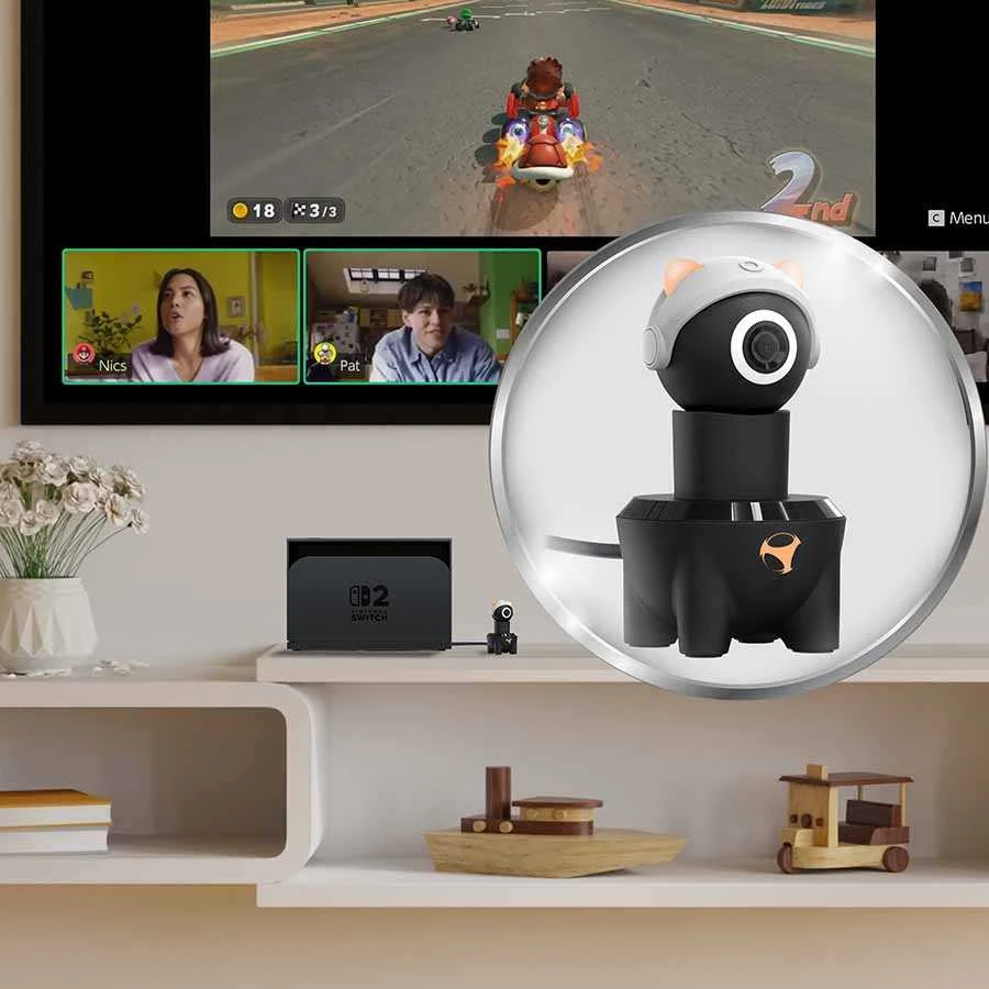 „Subsonic Playcam 1080 2in1 HD“ mini kamera, skirta „Nintendo Switch 2“ (Raudona)