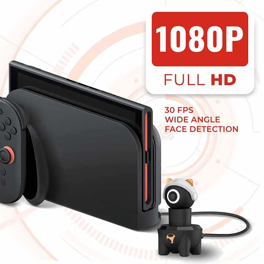 „Subsonic Playcam 1080 2in1 HD“ mini kamera, skirta „Nintendo Switch 2“ (Raudona)