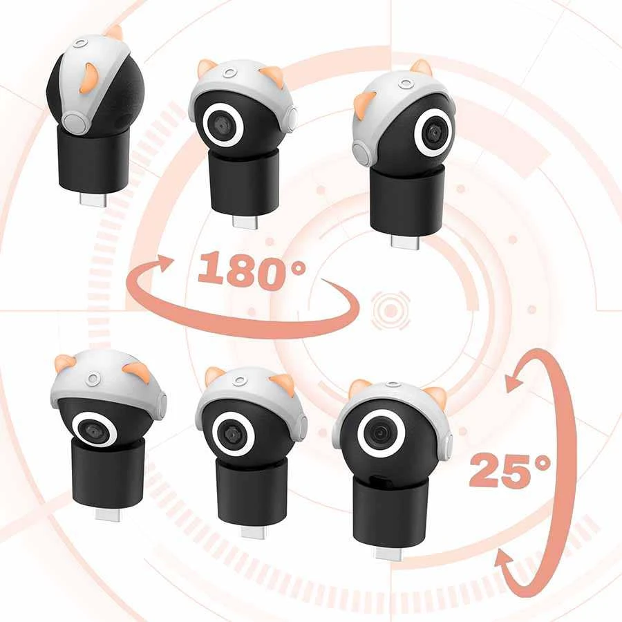 „Subsonic Playcam 1080 2in1 HD“ mini kamera, skirta „Nintendo Switch 2“ (Raudona)