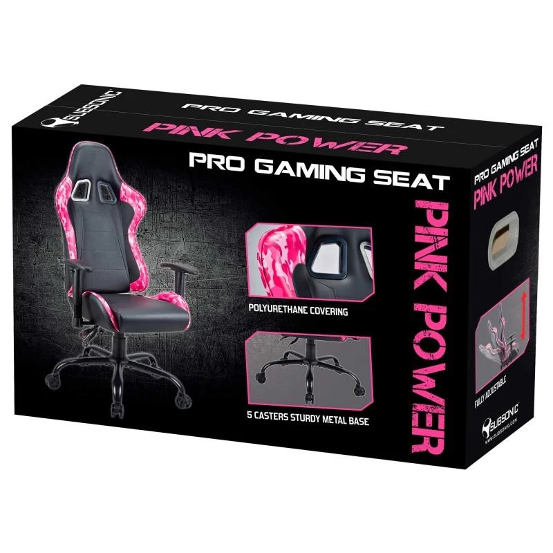 Subsonic Pro Gaming Seat Rožinė Power