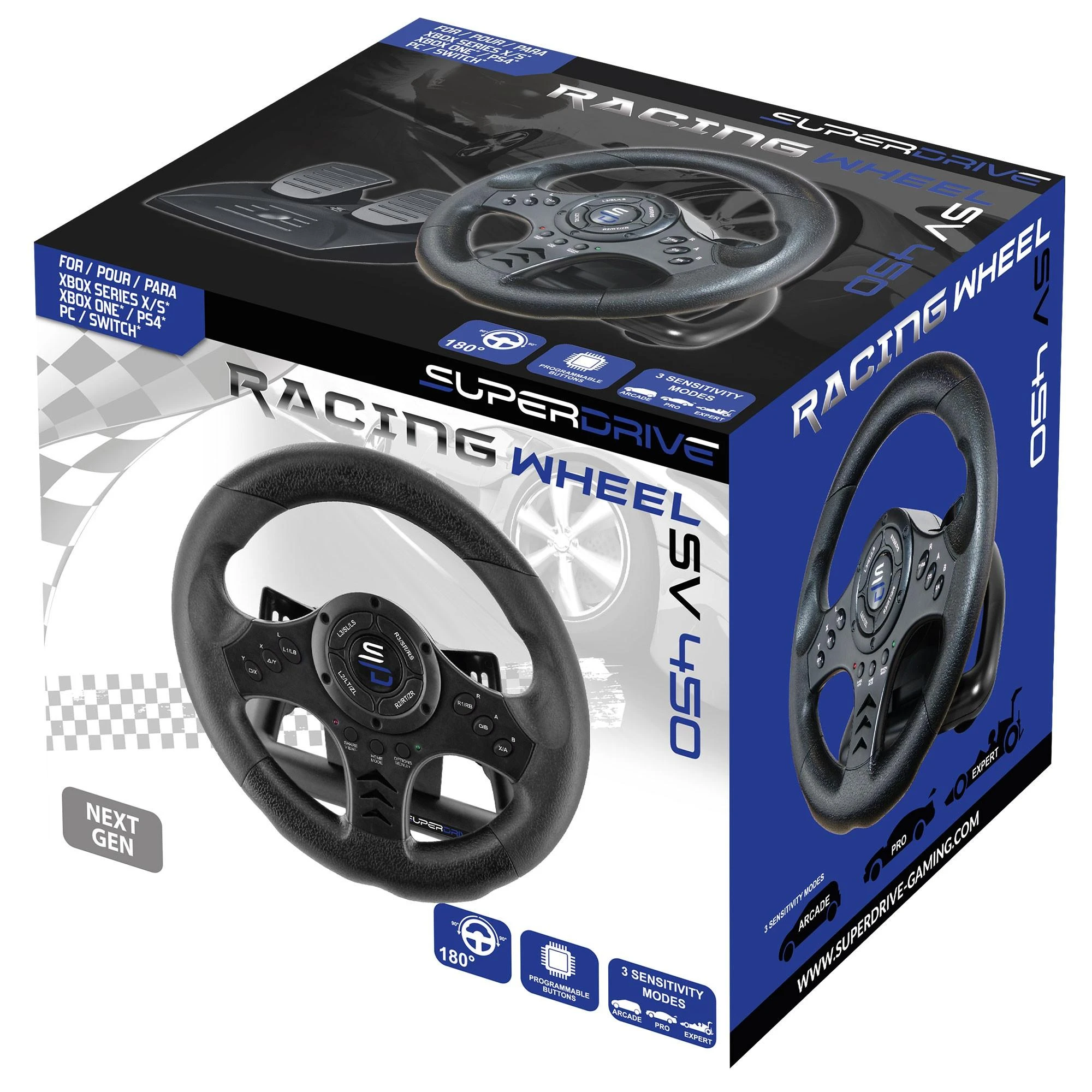 Subsonic Game Steering Wheel SV450 Juodas