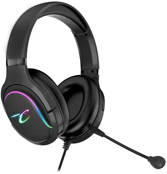 Subsonic Juodos žaidimų ausinės su mikrofonu ir RGB apšvietimu