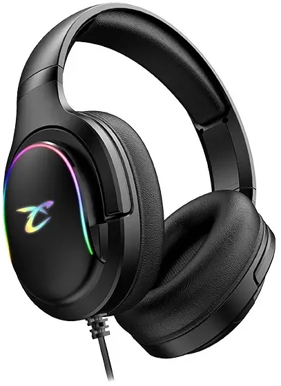 Subsonic Juodos žaidimų ausinės su mikrofonu ir RGB apšvietimu
