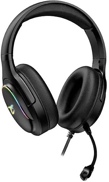 Subsonic Juodos žaidimų ausinės su mikrofonu ir RGB apšvietimu