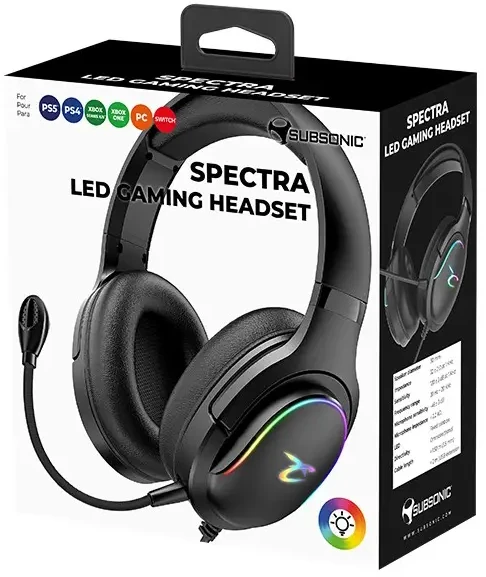 Subsonic Spectra žaidimų ausinės pakuotėje