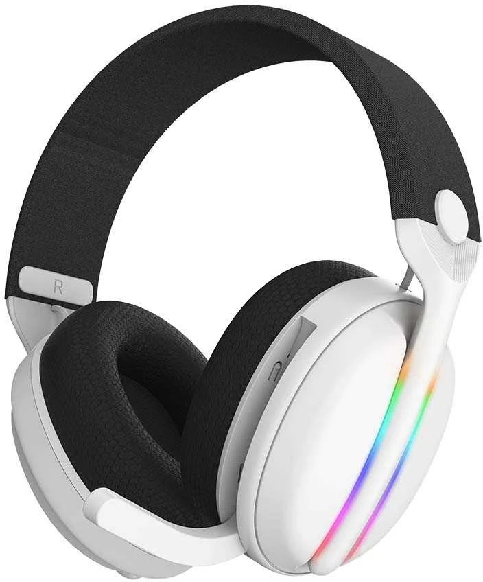 Belaidės ausinės su mikrofonu Subsonic Vektra, baltos