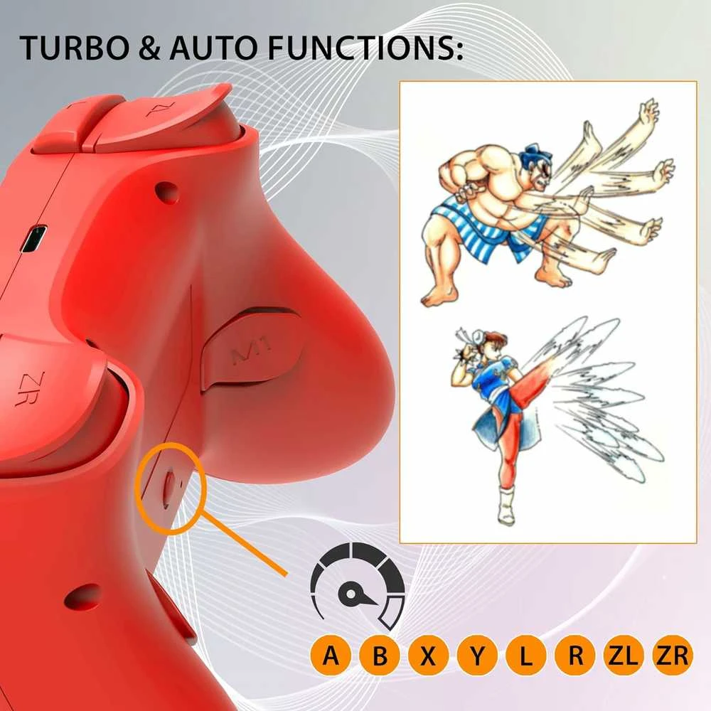 Subsonic Belaidis LED valdiklis, raudonas – „Nintendo Switch“
