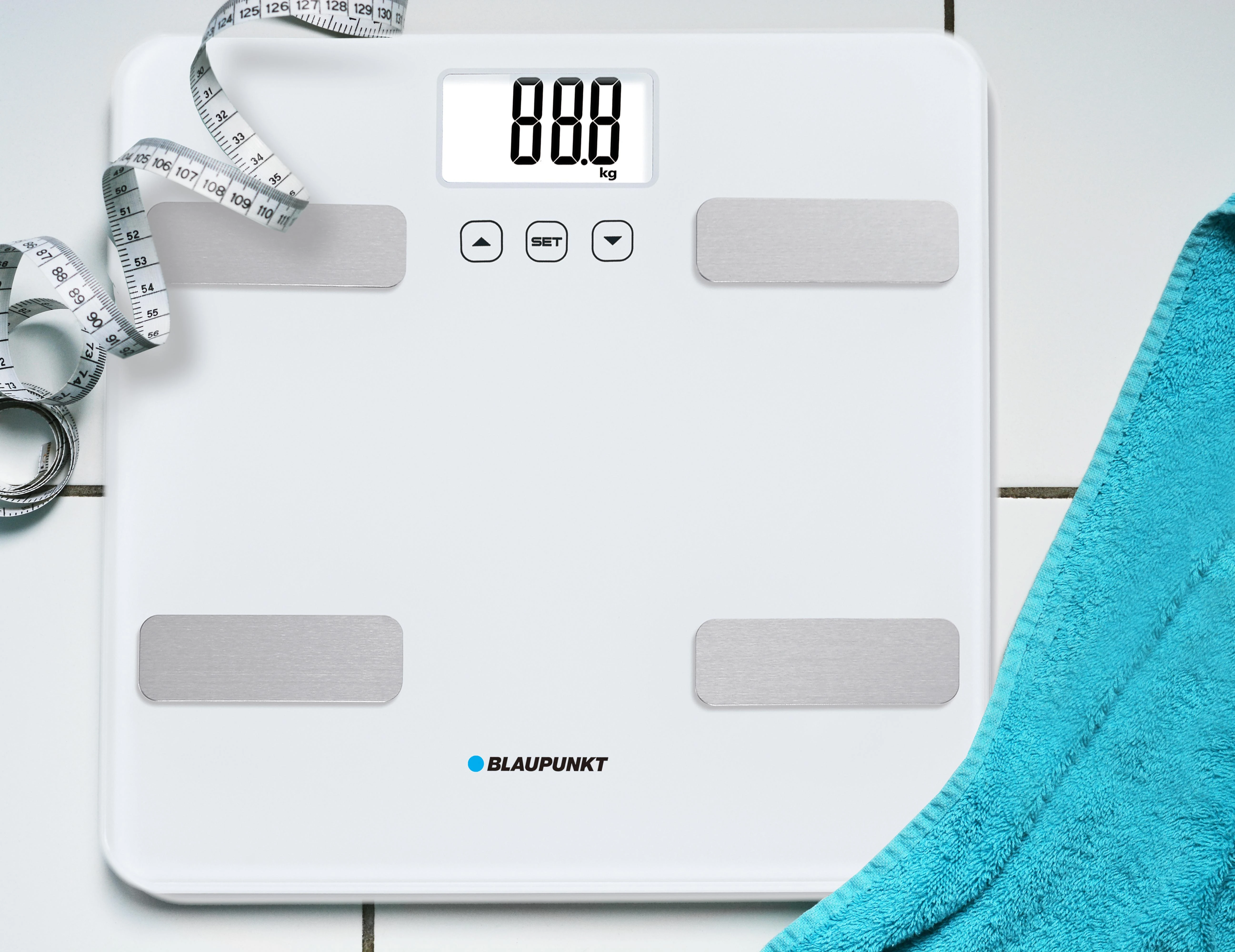 Virtuvinės svarstyklės Elektroninės Svarstyklės - Blaupunkt BSM501 Kvadratinės Baltos