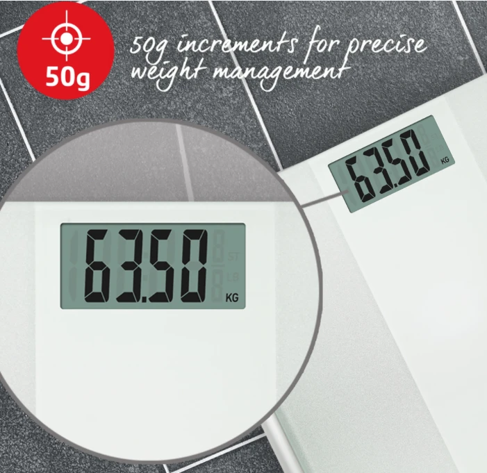 Vonios svarstyklės Salter 9009 WH3R Ultimate Accuracy Electronic Bathroom Scales baltas