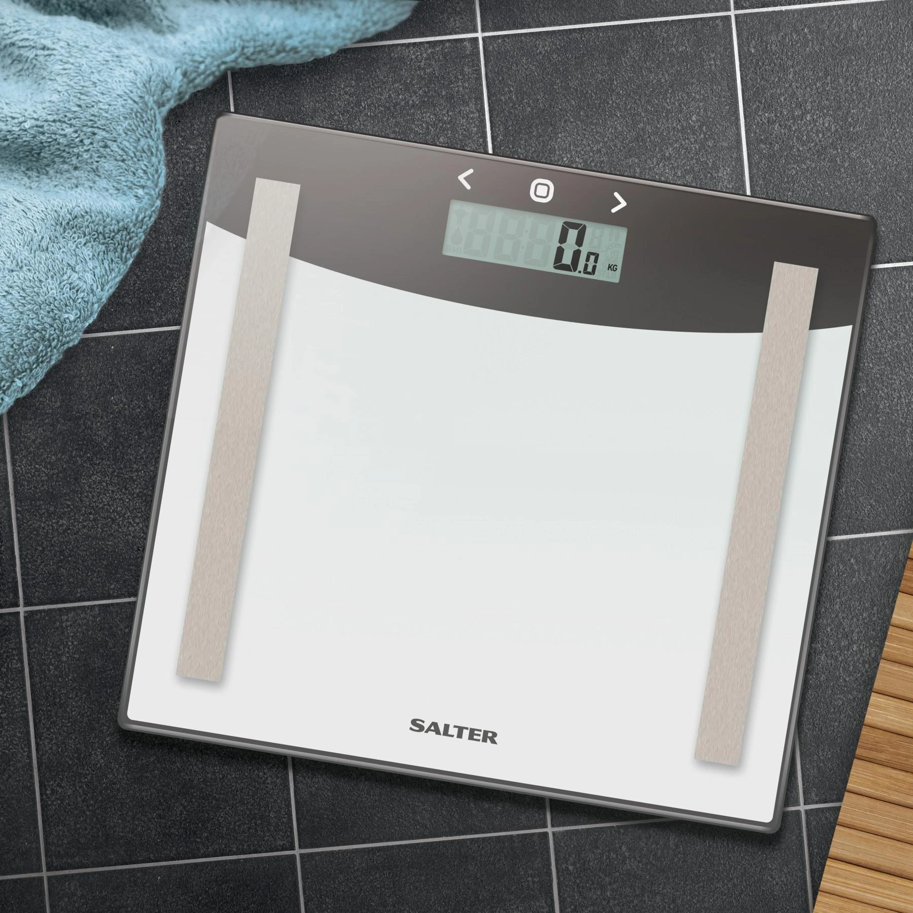 Salter 9137 SVWH3REU16 Sidabrinis Baltas Glass Analyser Scale