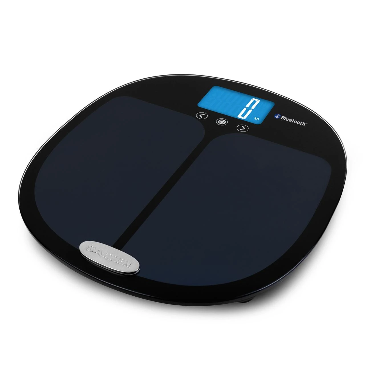 Salter 9192 BK3R Curve Bluetooth išmaniosios vonios svarstyklės, juodos