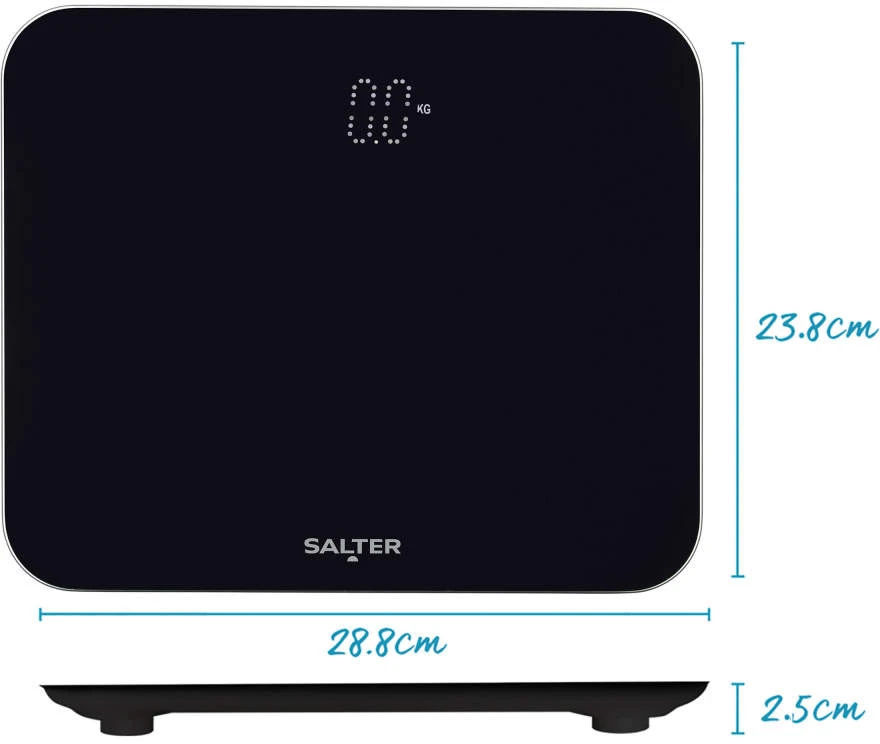 Salter 9204 BFEU12 Phantom elektroninės svarstyklės, Juodas