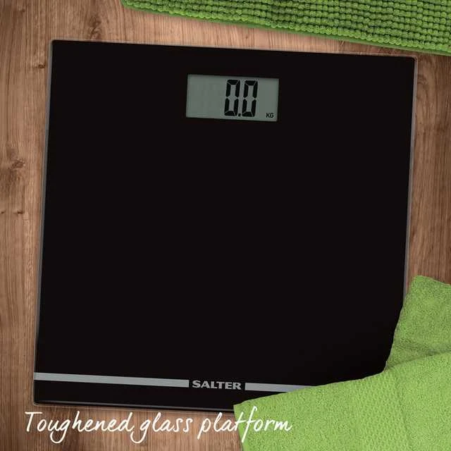 Salter 9205 BHCFEU12 Large Ekranas Glass Electric Scale, Juodas