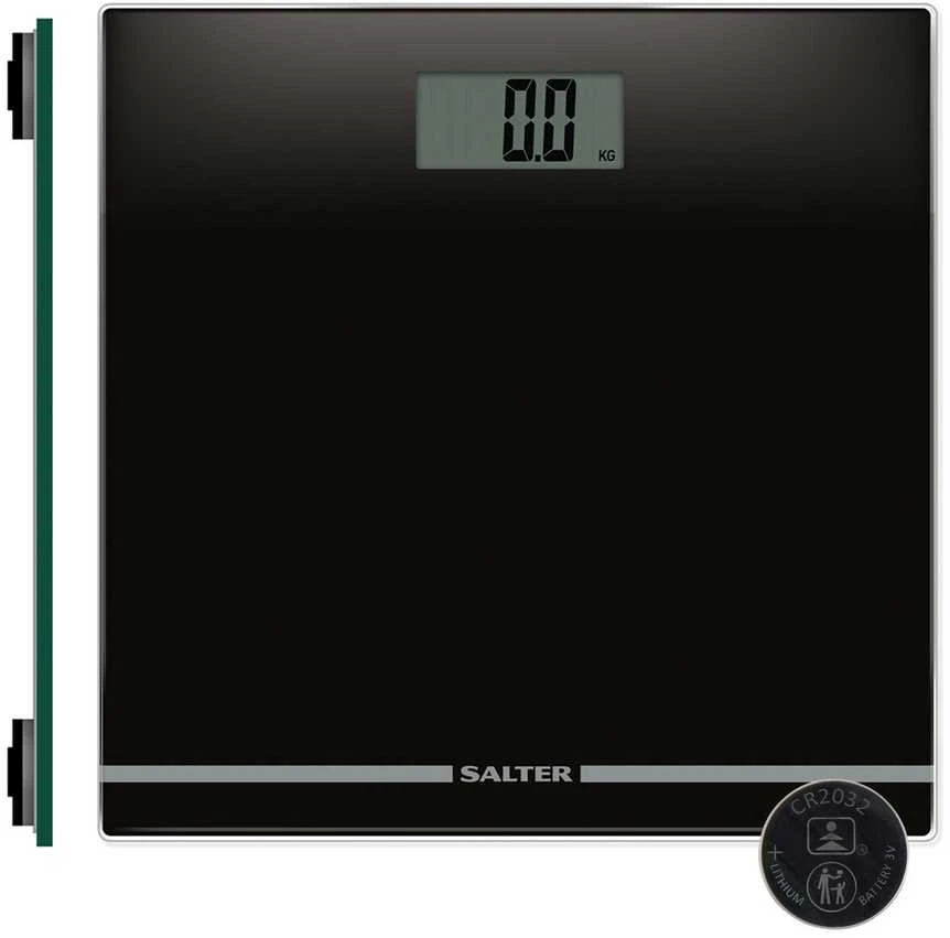 Salter 9205 BHCFEU12 Large Ekranas Glass Electric Scale, Juodas