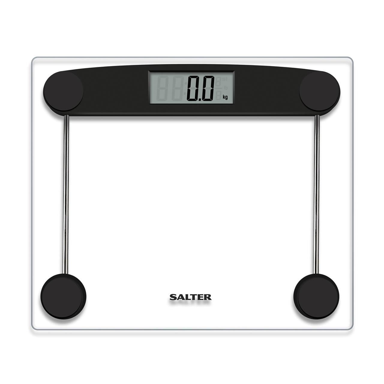 Svarstyklės Salter 9208 BK3R Compact Glass Electronic Bathroom Scale