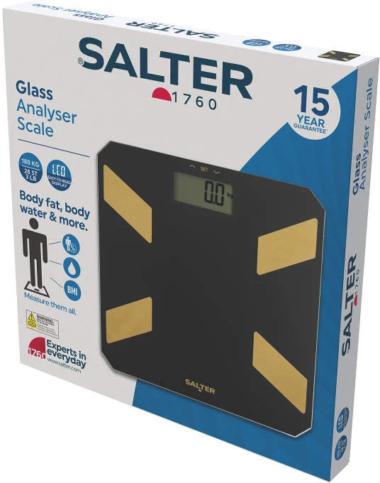 Salter SA00601BGCFEU12 Glass Analyser Scale, Juodas