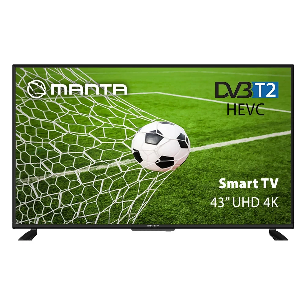 Televizorius Manta 43LUA120D 43 colių LED 4K UHD DVB-T2 išmanusis televizorius