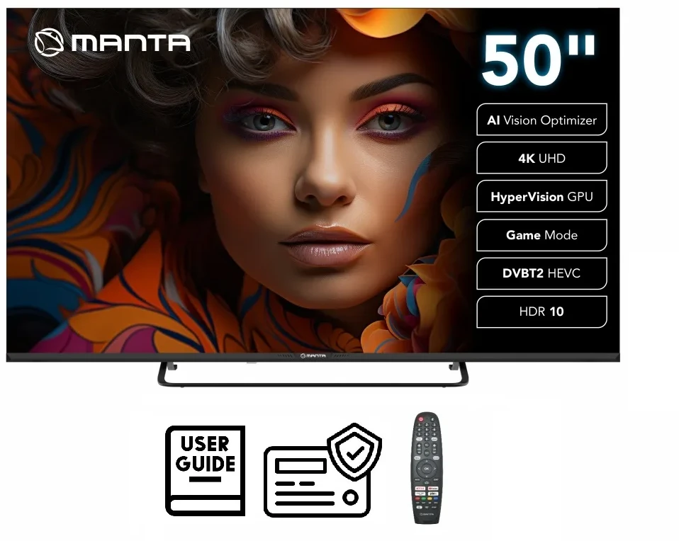 Televizorius „Manta 50LUV125E“ 50 colių 4K UHD išmanusis televizorius