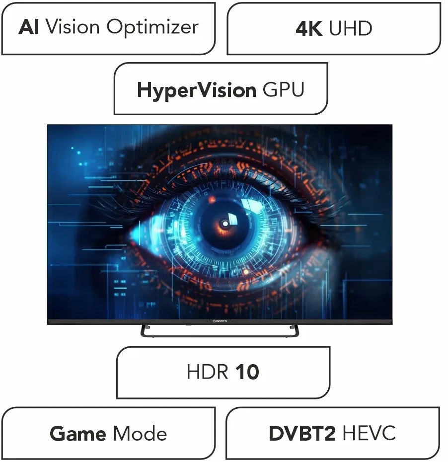 Televizorius Manta 55LUV125E 55 colių 4K UHD išmanusis televizorius