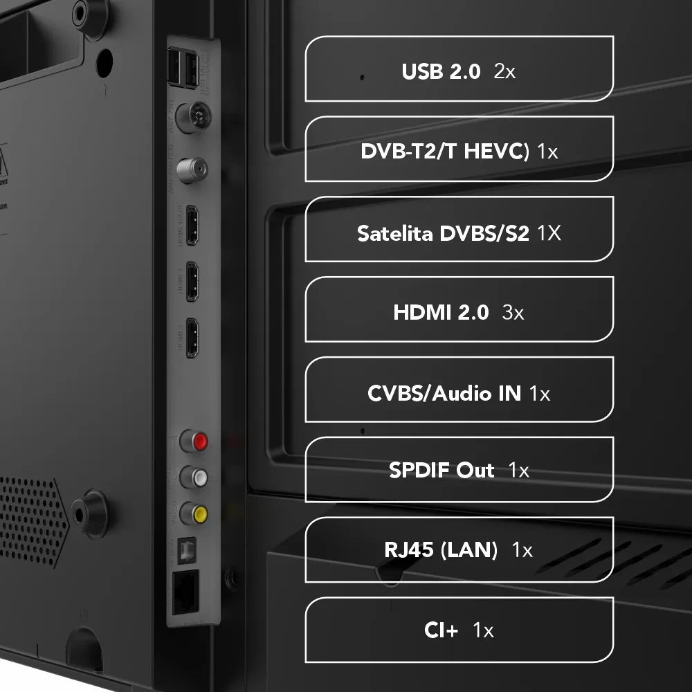 Televizorius Manta 55LUV125E 55 colių 4K UHD išmanusis televizorius