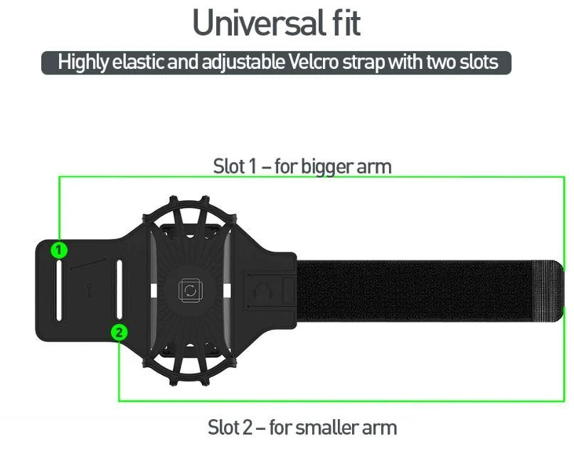 Tellur A100 Sports Armband Juodas