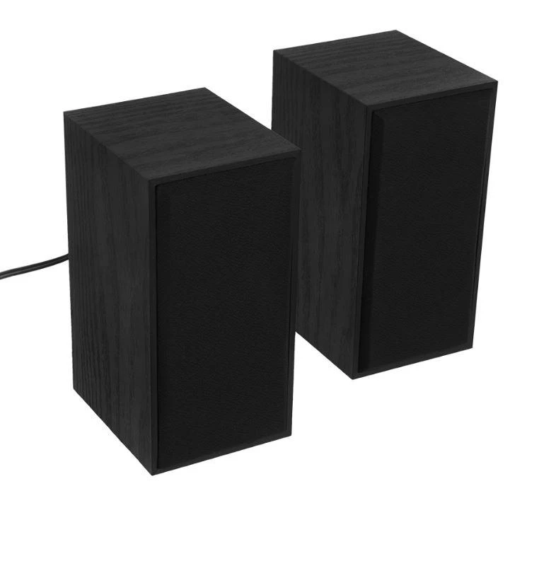 Kompiuterio kolonėlės Tellur Basic 2.0 garsiakalbiai, 6W, USB/Jack, Medinis dėklas, Garso valdymas, Juodas