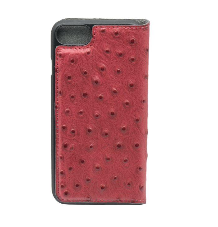 Tellur Raudonas stručio rašto odinis dėklas iPhone 7