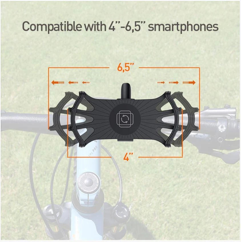 Tellur Bike Phone Holder BPH100 4”-6.5”, Juodas