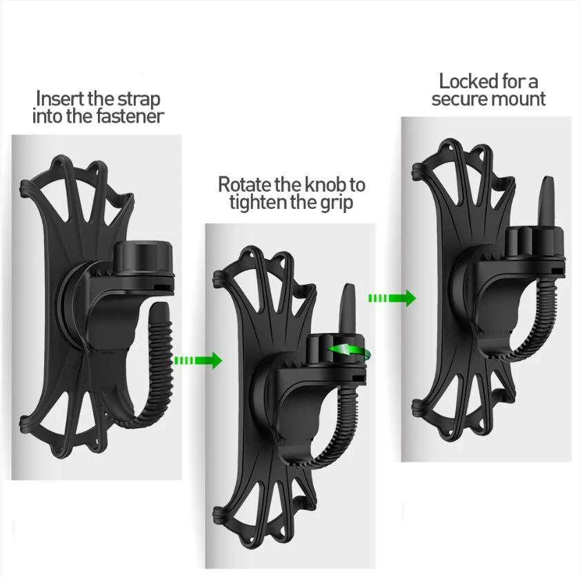 Tellur Bike Phone Holder BPH100 4”-6.5”, Juodas