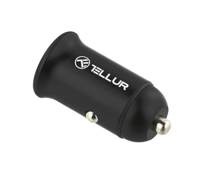Tellur automobilinis įkroviklis PD60W QC30W FCC7 juodos spalvos