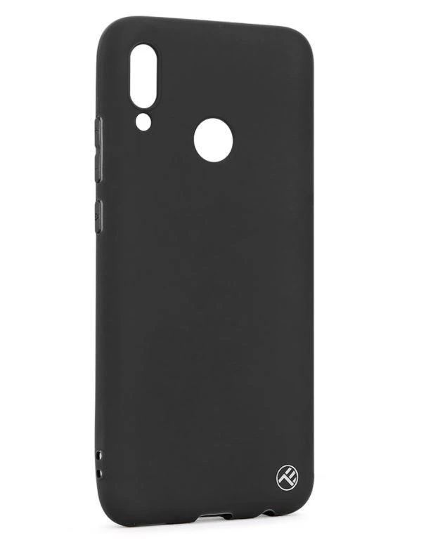 Tellur Juodas matinis silikoninis dėklas Huawei Y9 2019
